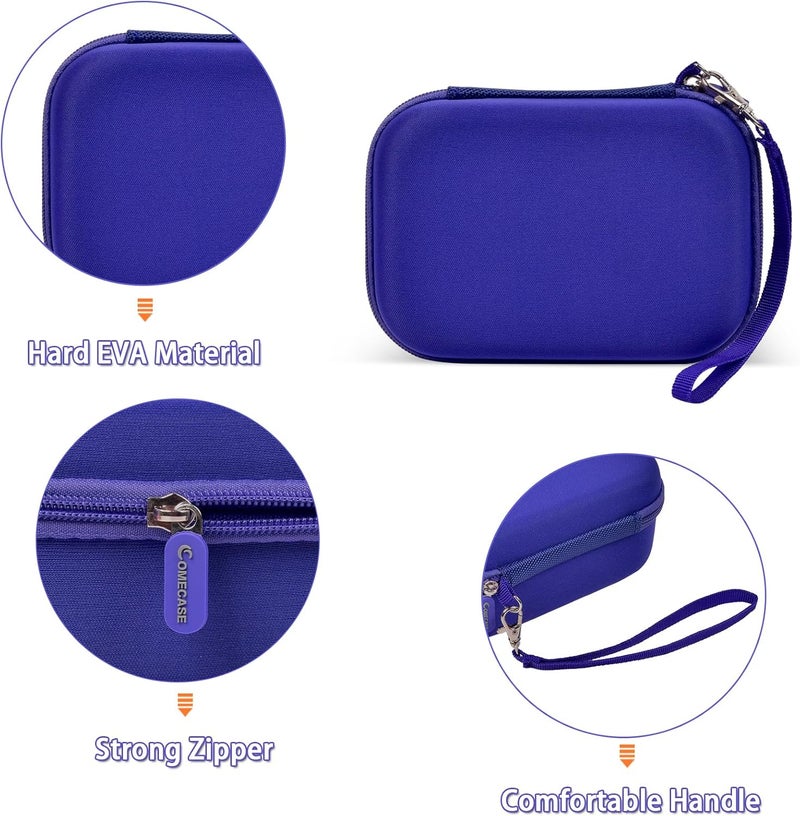 Comecase USB Flash Drive Case, Thumb Drive, Memory Card SD SDXC SDHC Card Holder Organizer, Electronic Accessories Storage Bag for SanDisk/SamData/Samsung/TOPESEL/Memory Stick/YubiKey - Blue(Box Only) - Image 4